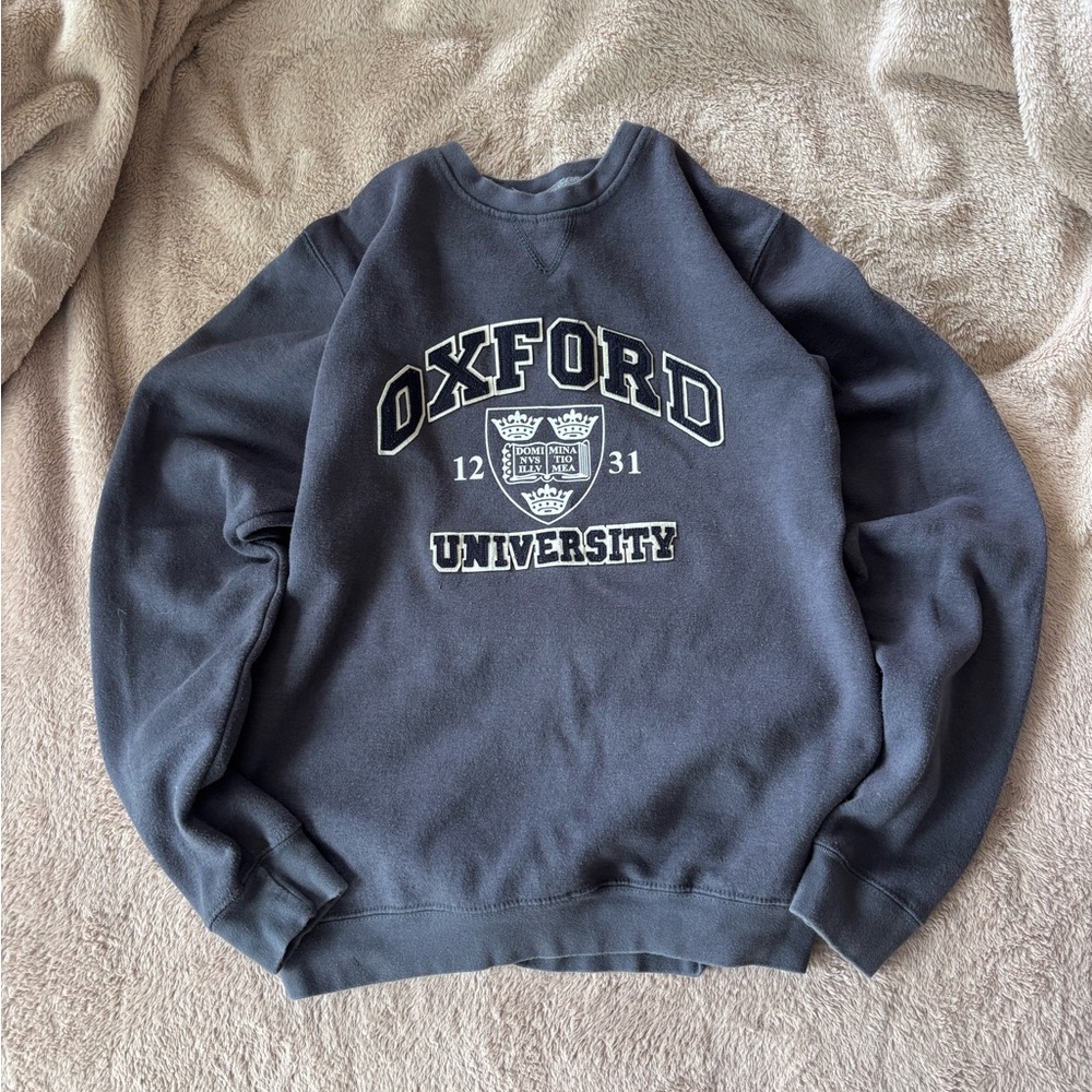 Oxford University Navy Crewneck Sweatshirt